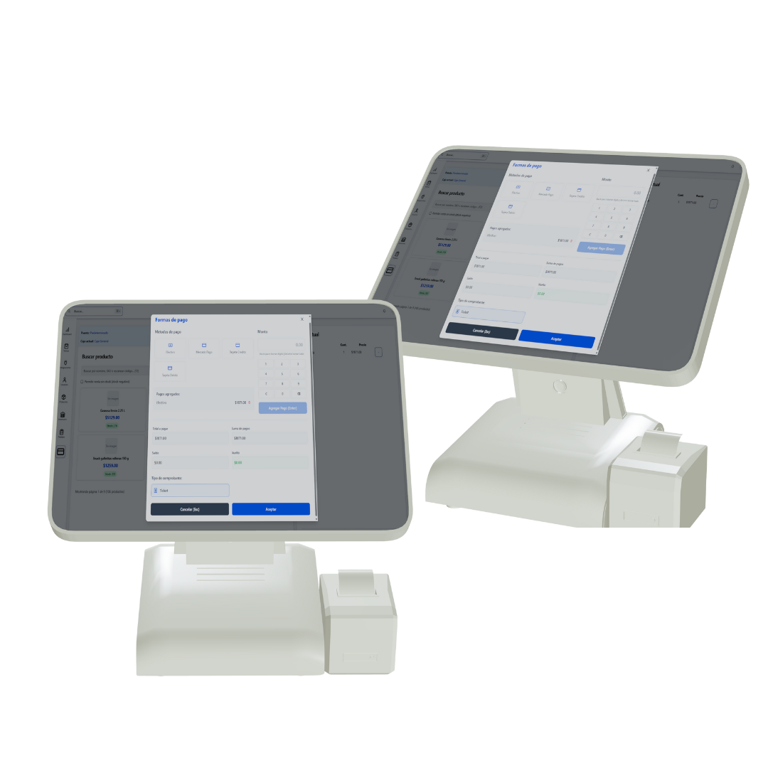 Terminales POS Nexus sincronizadas - Sistema multi-dispositivo con sincronización en tiempo real