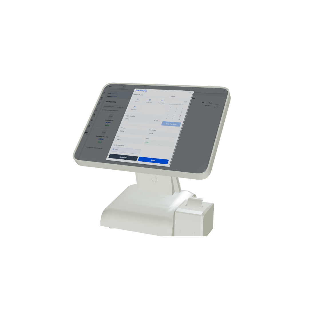 Terminal POS Nexus - Interfaz de punto de venta con diseño moderno y funcionalidades de gestión comercial